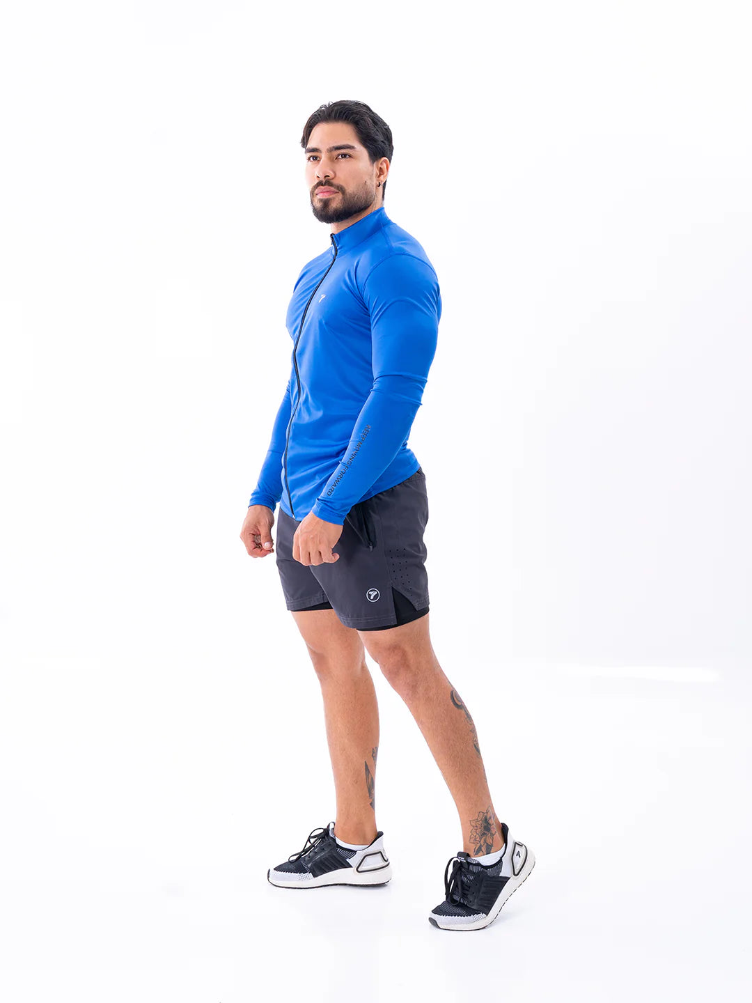 BUZO MANGA LARGA PARA RUNNING DE HOMBRE - AZUL REY