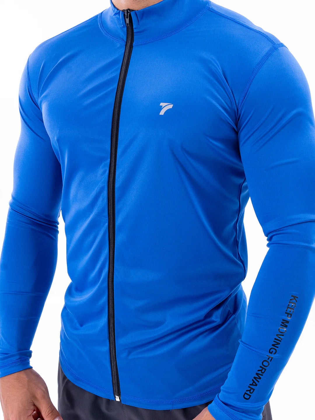 BUZO MANGA LARGA PARA RUNNING DE HOMBRE - AZUL REY