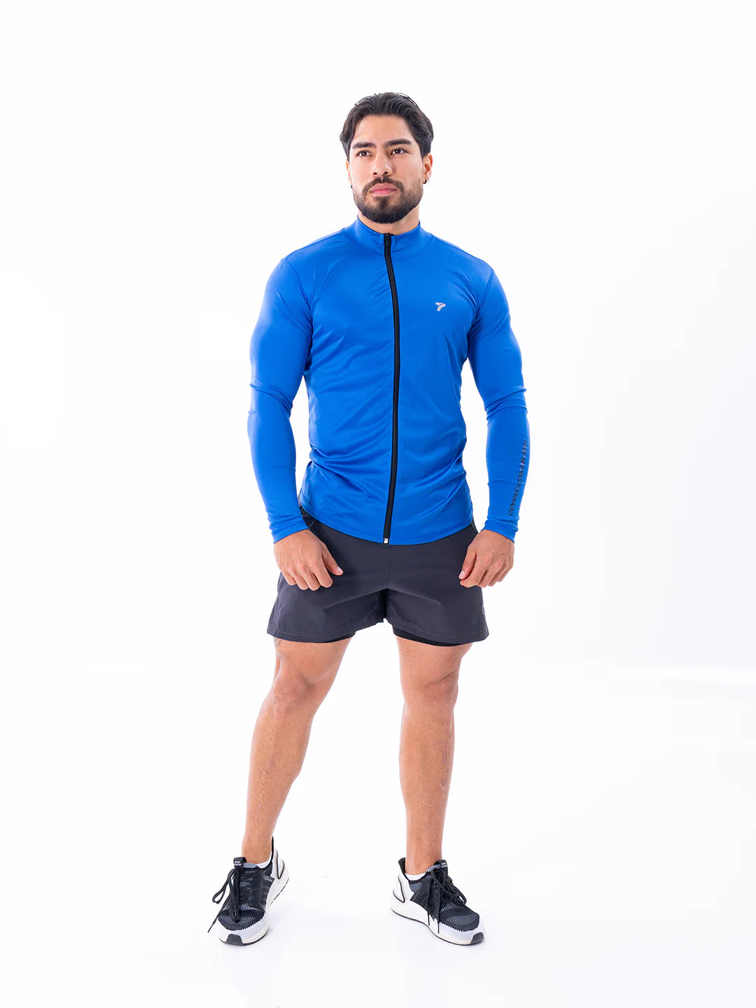 BUZO MANGA LARGA PARA RUNNING DE HOMBRE - AZUL REY